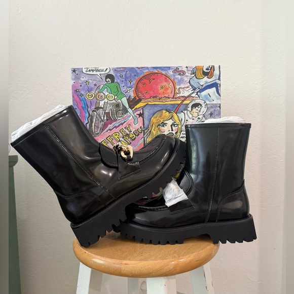 NIB RARE Jeffrey Campbell Recess Ankle Boot Chain-Embellished EU 40, US 9 - Picture 6 of 13